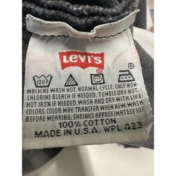 Levi’s 501 XX Jeans Mens Black Denim Jeans 33x32 USA Vintage 1994 Button Fly - Picture 9 of 16